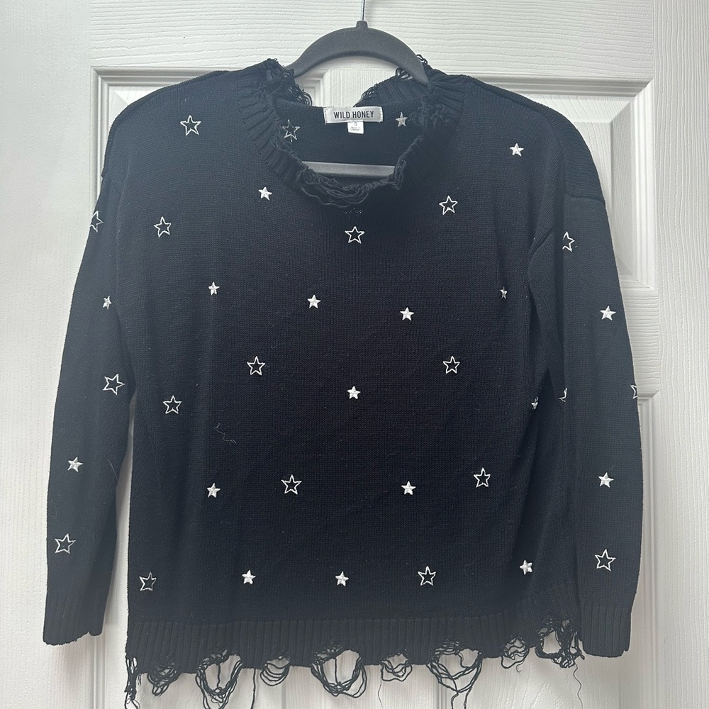 Wild Honey Black Star Sweater